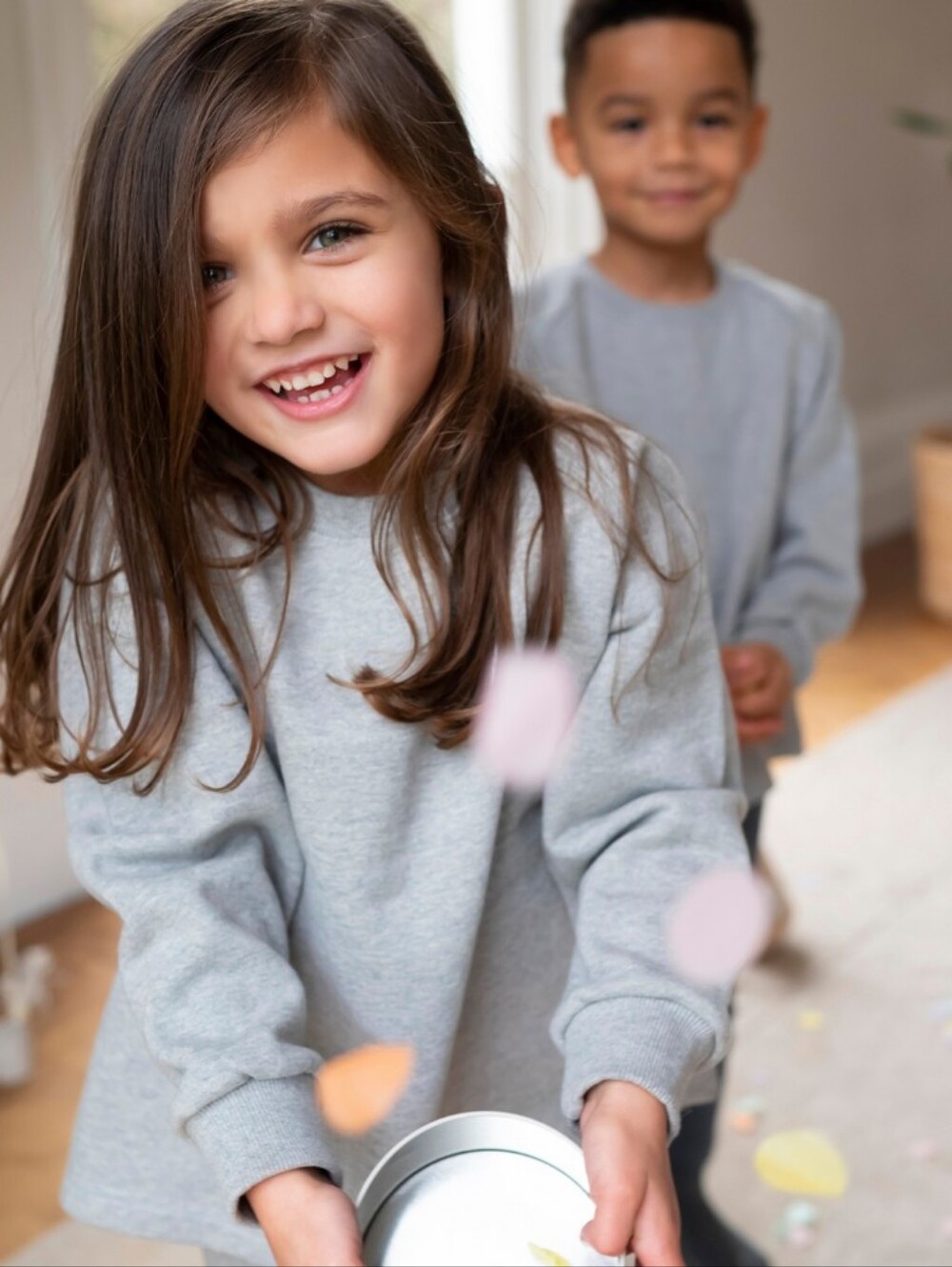 NWT Little Prince & Sister London Cotton Sweatshirt Set Gray 3T-4T M - Picture 7 of 7